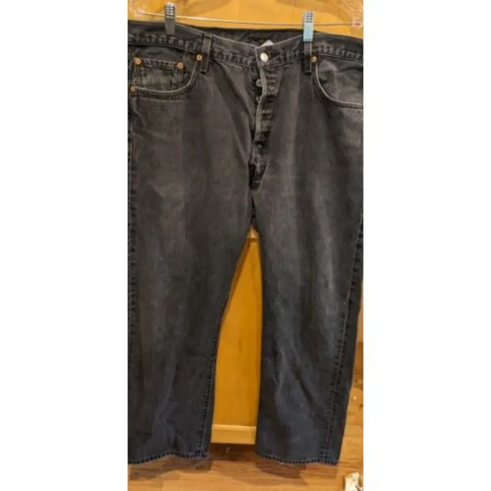 Levis 501 Jeans Mens 40x30 Blue Regular Fit Straight Leg Button Fly‎